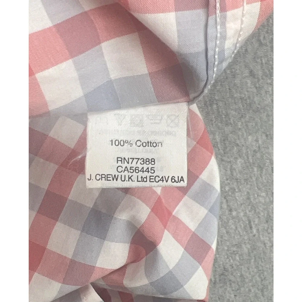 J Crew Shirt Mens Large Plaid 100% Cotton Long‎ Sleeve Button Down
